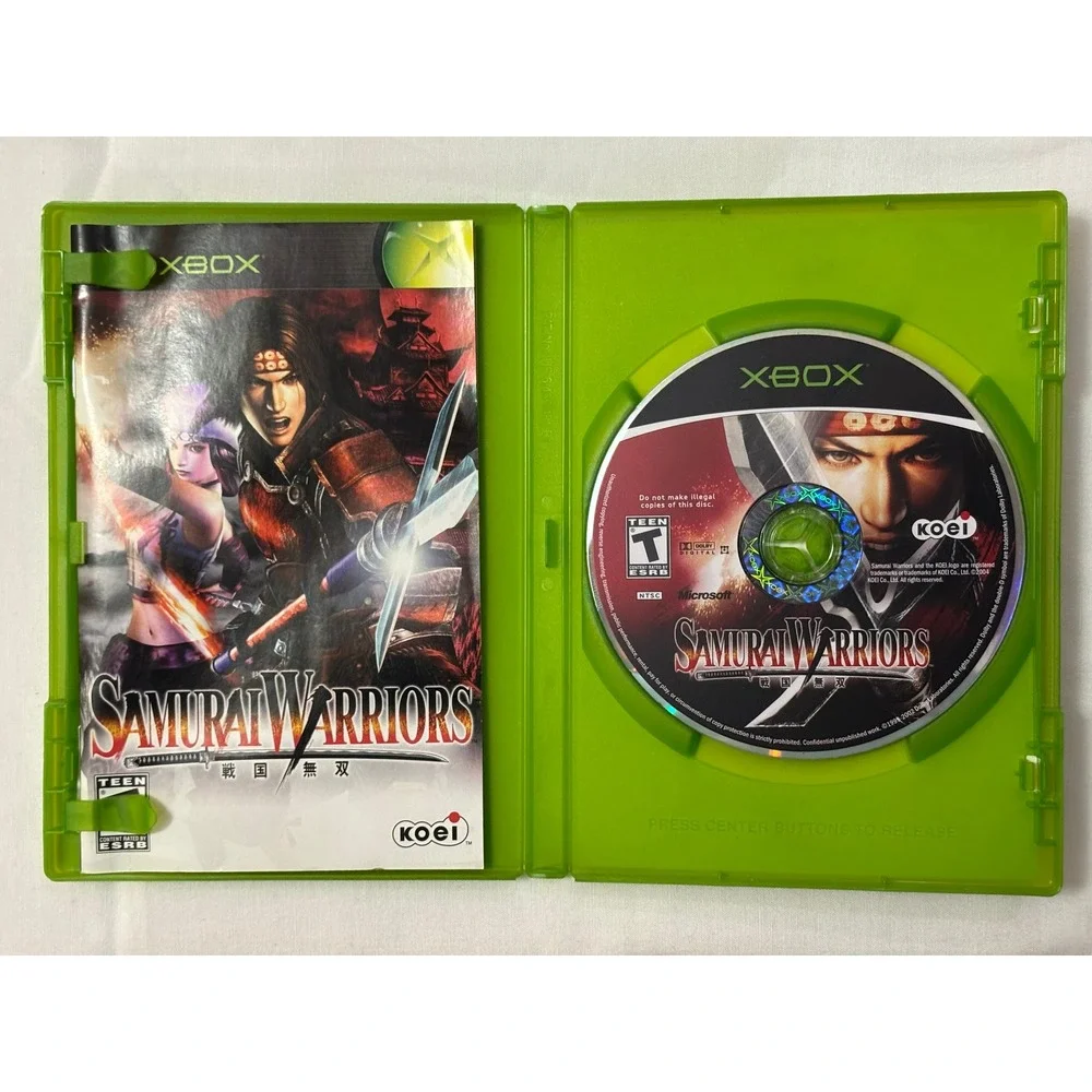 Samurai Warriors Xbox Video‎ Game Disc Case Manual Complete
